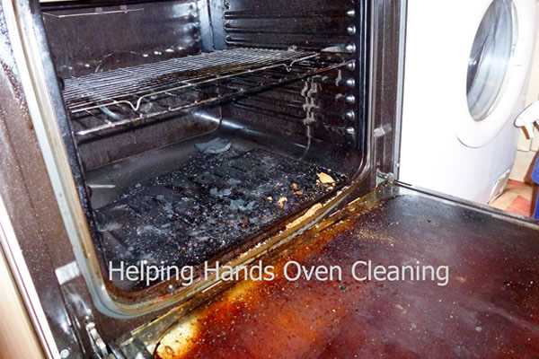 dirty oven before cleaning by Helping Hands Oven Cleaning Edinburgh